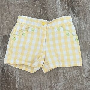 Gymboree Yellow Gingham Shorts size 6